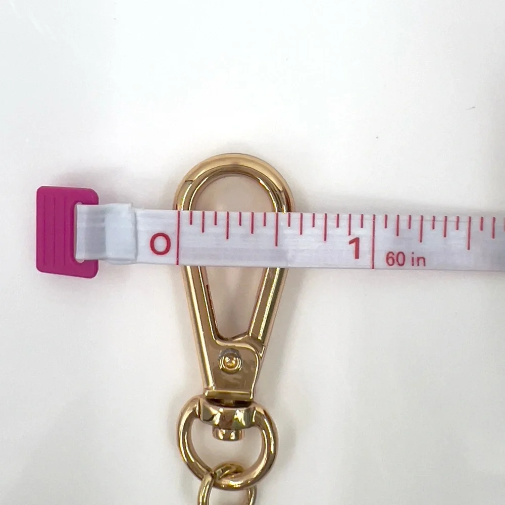 DKNY Donna Karan Gold Plated Logo Keychain Tag
